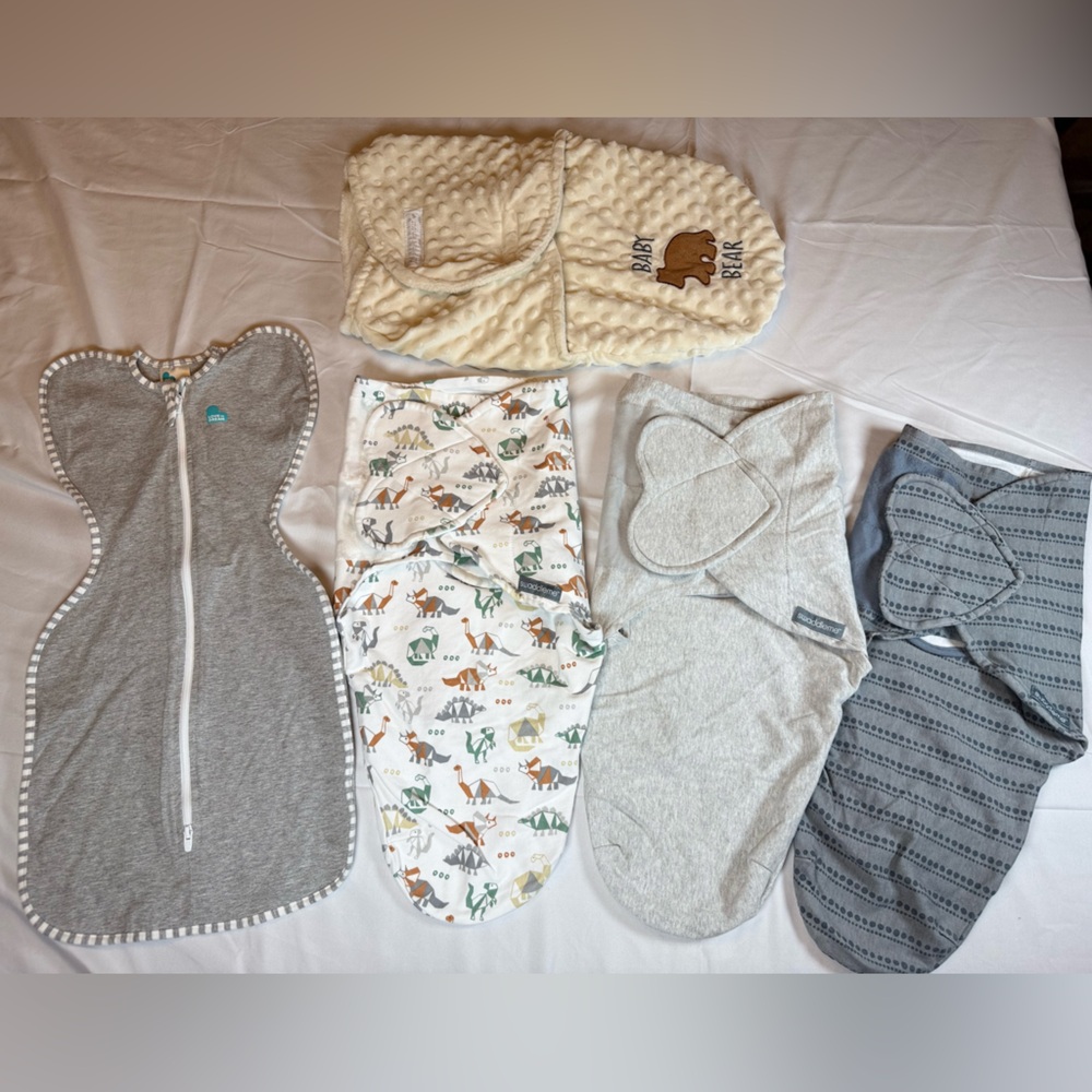 Bundle of 5 Baby Swaddle Blanket Set - Love to Dream / Swaddleme - Size S 0-3 mo